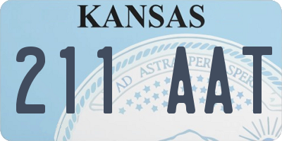 KS license plate 211AAT