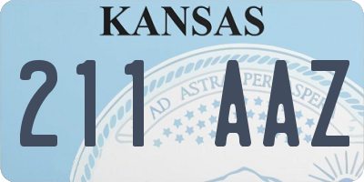 KS license plate 211AAZ