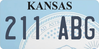 KS license plate 211ABG