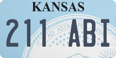 KS license plate 211ABI