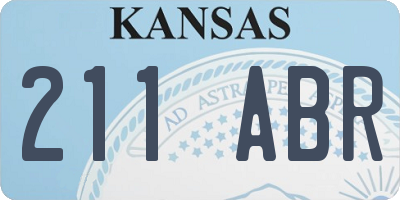KS license plate 211ABR