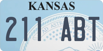 KS license plate 211ABT