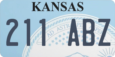 KS license plate 211ABZ