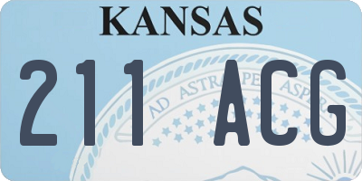 KS license plate 211ACG
