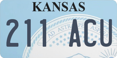 KS license plate 211ACU