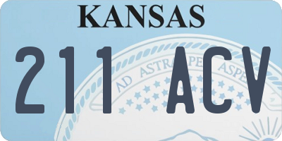 KS license plate 211ACV