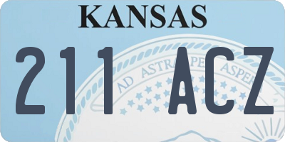 KS license plate 211ACZ