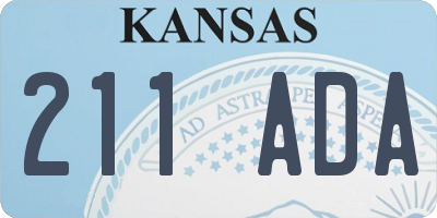 KS license plate 211ADA