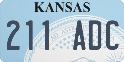 KS license plate 211ADC
