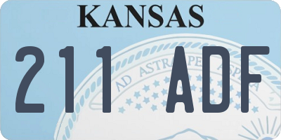 KS license plate 211ADF