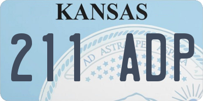 KS license plate 211ADP