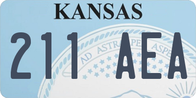KS license plate 211AEA