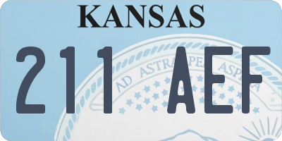 KS license plate 211AEF