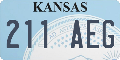KS license plate 211AEG