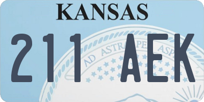 KS license plate 211AEK