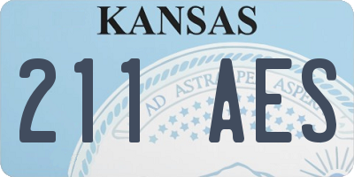 KS license plate 211AES