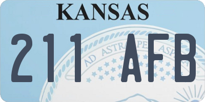KS license plate 211AFB