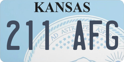 KS license plate 211AFG