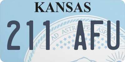 KS license plate 211AFU