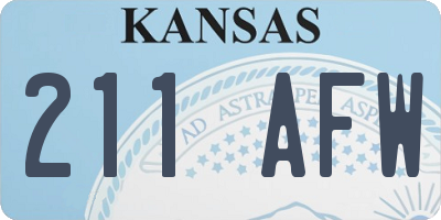 KS license plate 211AFW