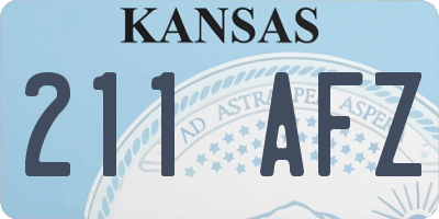 KS license plate 211AFZ