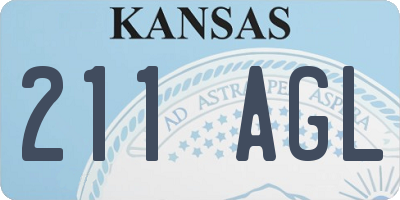 KS license plate 211AGL