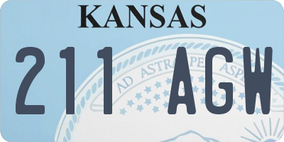 KS license plate 211AGW