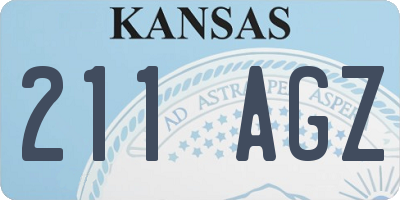 KS license plate 211AGZ