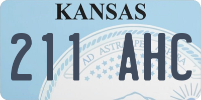 KS license plate 211AHC
