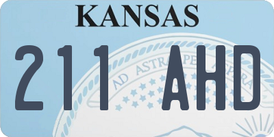 KS license plate 211AHD