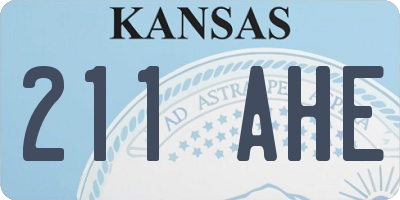 KS license plate 211AHE