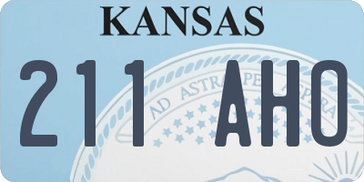 KS license plate 211AHO