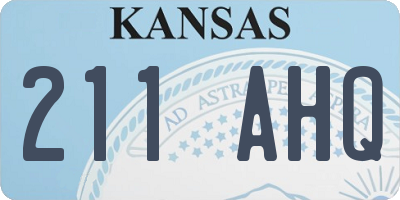 KS license plate 211AHQ
