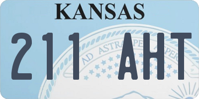 KS license plate 211AHT