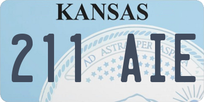 KS license plate 211AIE