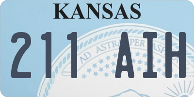 KS license plate 211AIH