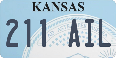 KS license plate 211AIL