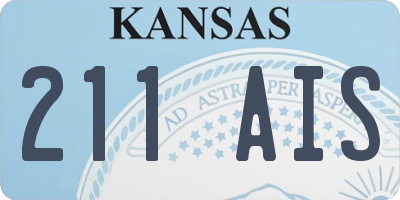 KS license plate 211AIS