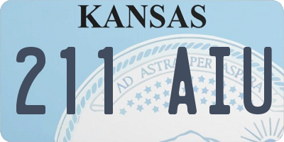 KS license plate 211AIU