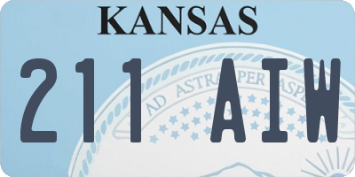 KS license plate 211AIW