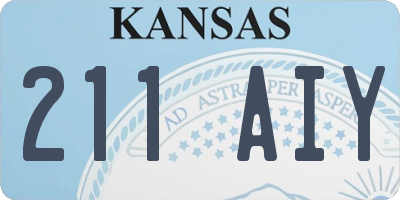 KS license plate 211AIY