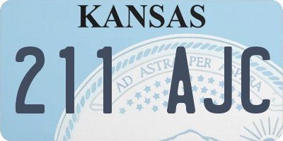 KS license plate 211AJC