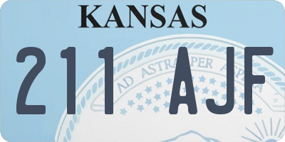 KS license plate 211AJF