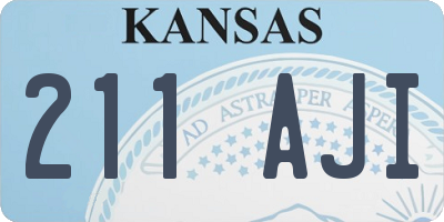 KS license plate 211AJI
