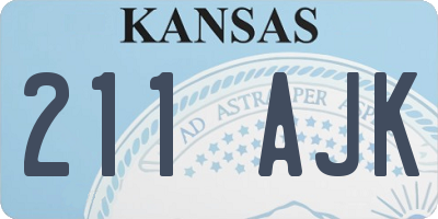 KS license plate 211AJK
