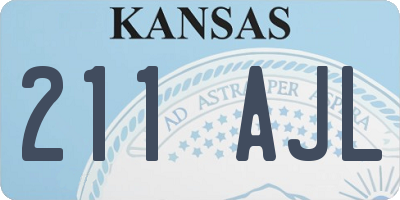 KS license plate 211AJL