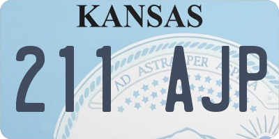 KS license plate 211AJP