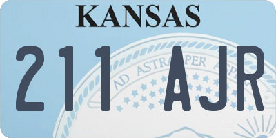KS license plate 211AJR