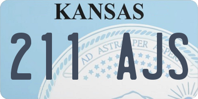 KS license plate 211AJS