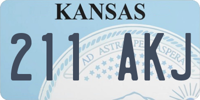 KS license plate 211AKJ